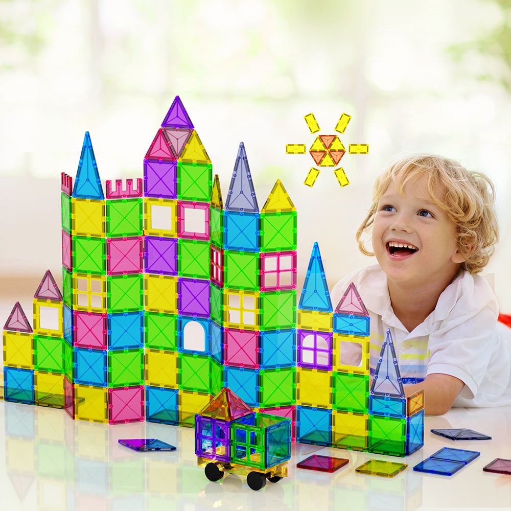 Keezi Kids 120PC Magnetic Building Tiles