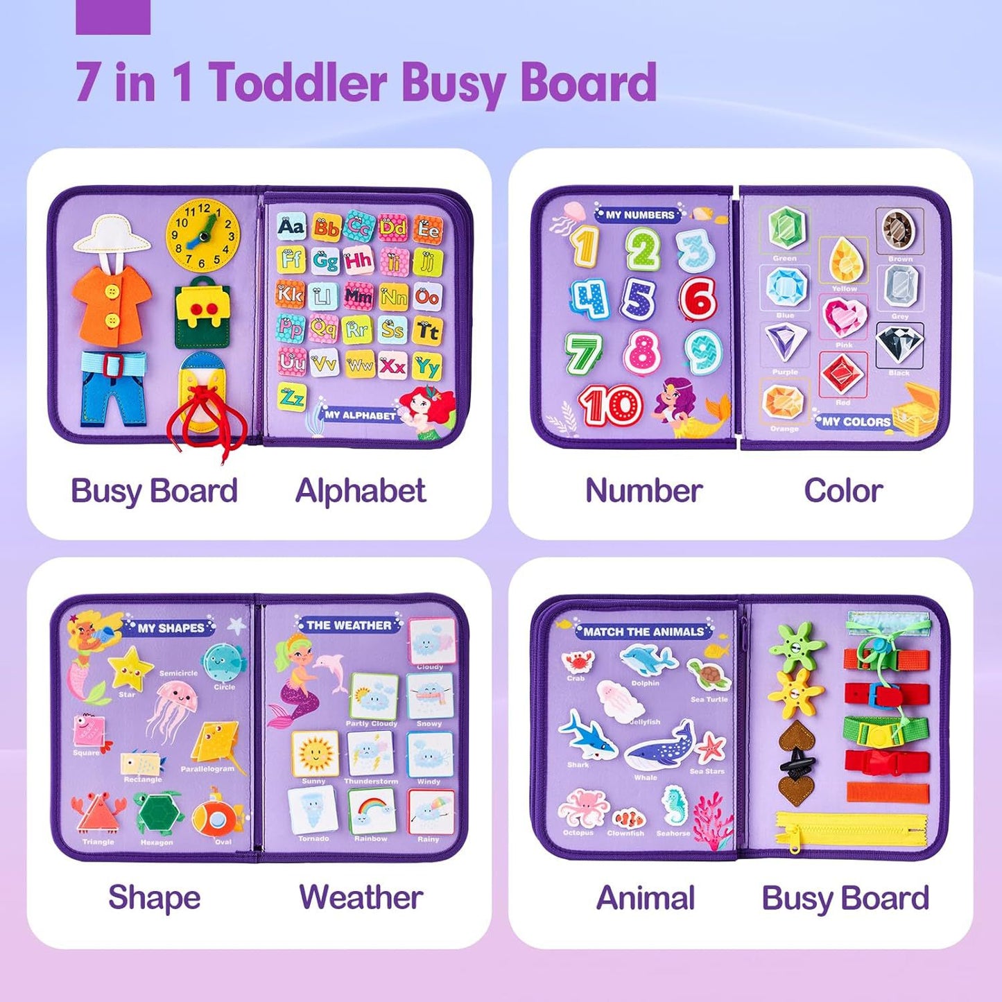 Pink Busy Board Felt Activity Pack
