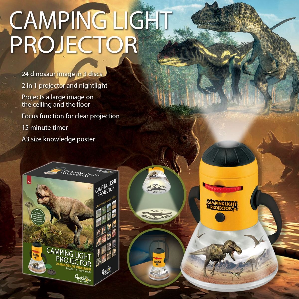 Dinosaur Mini Night Light Lantern