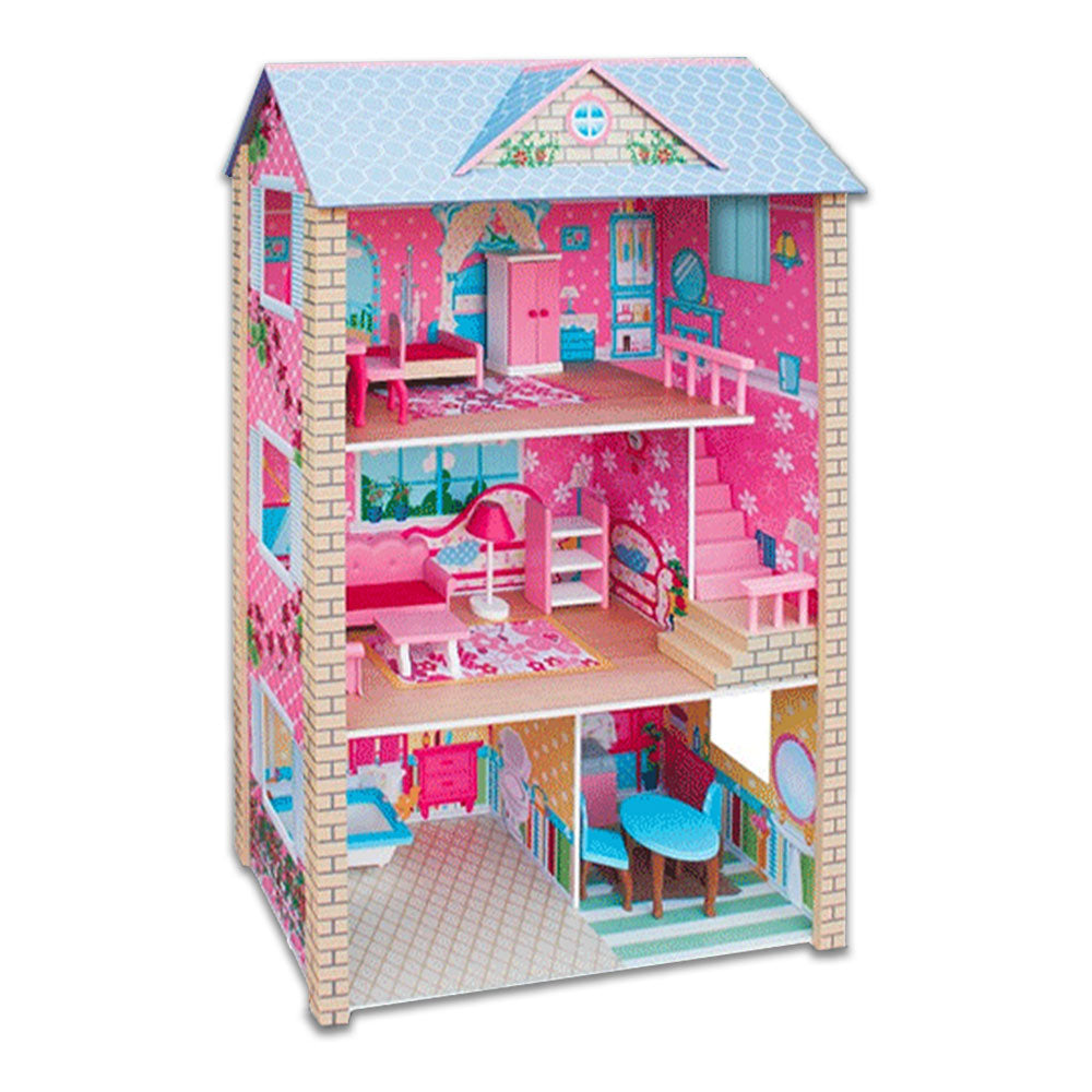 Doll house 3 level with furniture