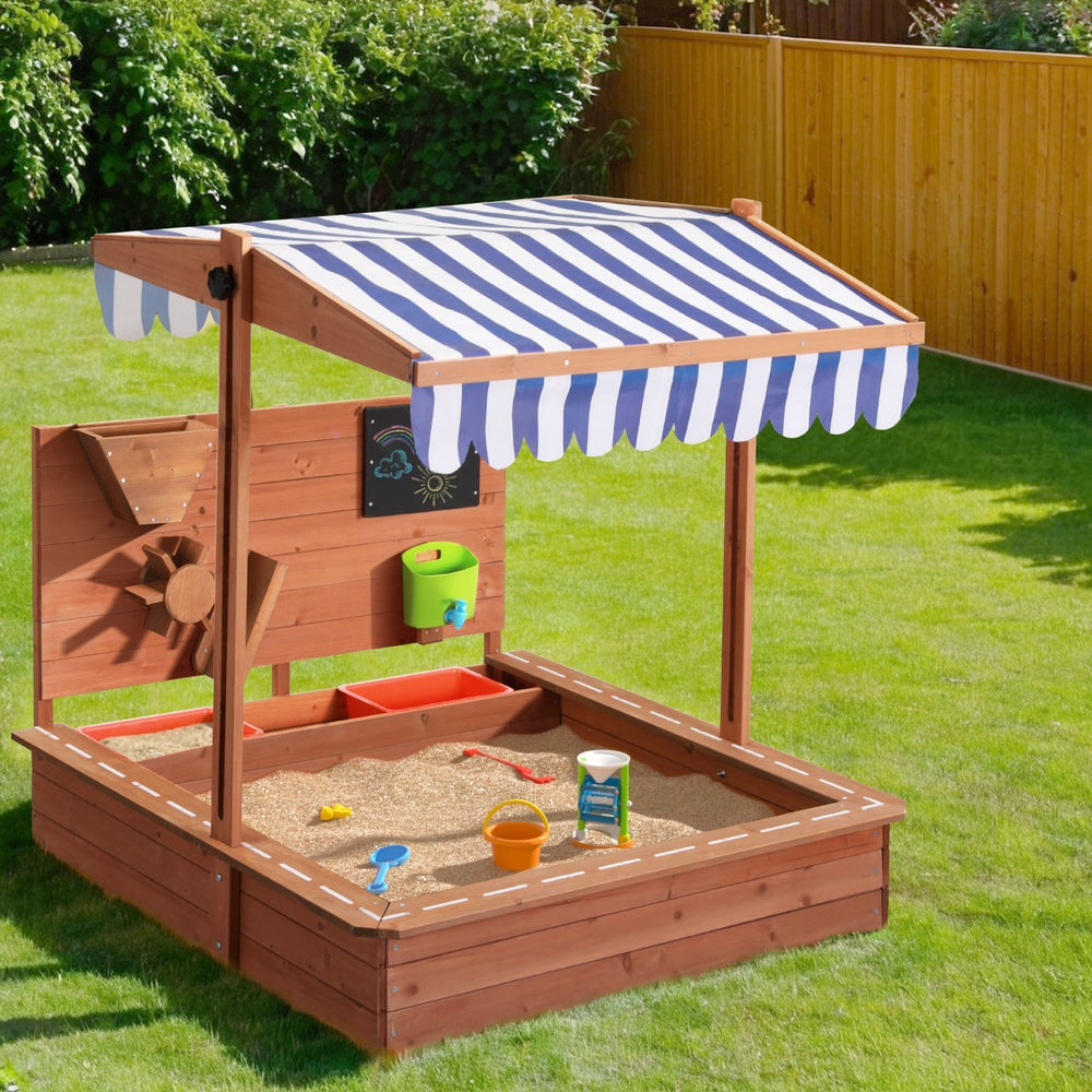Keezi Kids Sandpit Playset with Canopy