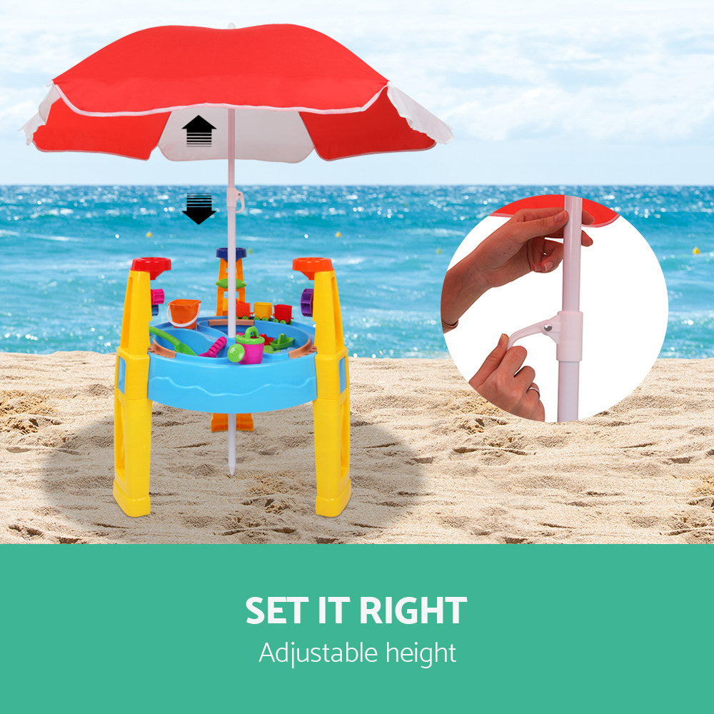 Keezi Kids Sand and Water Playset with Umbrella