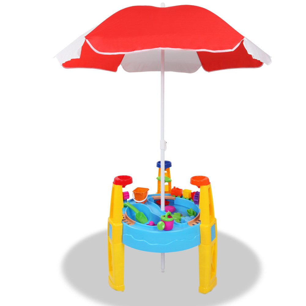 Keezi Kids Sand and Water Playset with Umbrella