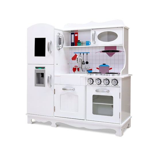 White Wooden Pretend Play Kitchen