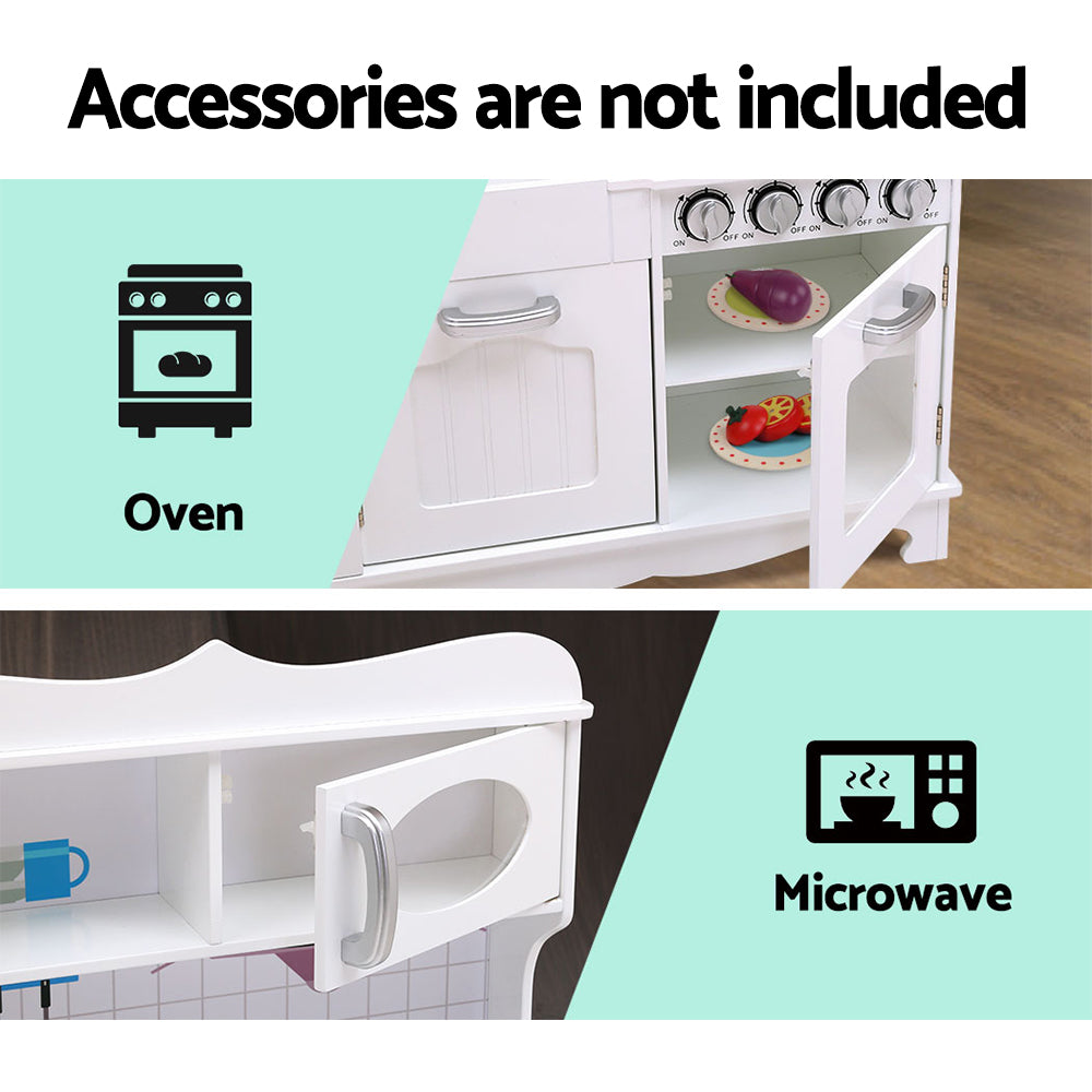 White Wooden Pretend Play Kitchen