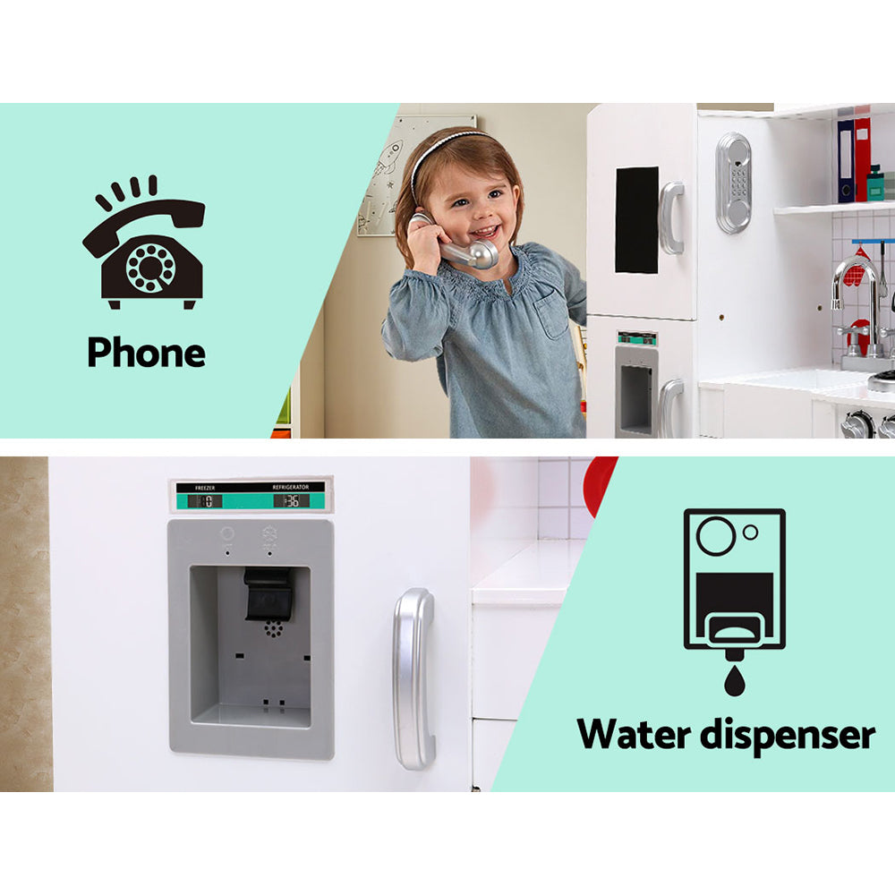 White Wooden Pretend Play Kitchen